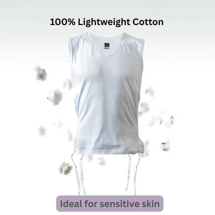Adult Cotton Tzitzit T‑Shirt Vest | Ashkenazi, Sephardi & Chabad Options
