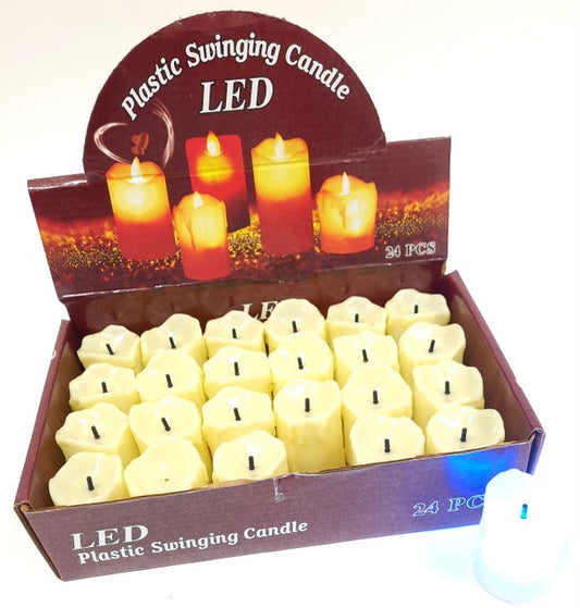 LED plastic candles 5 cm