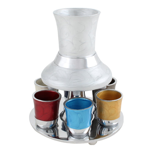 Aluminum Fountain 21 Cm With 6 Cups- Colorful