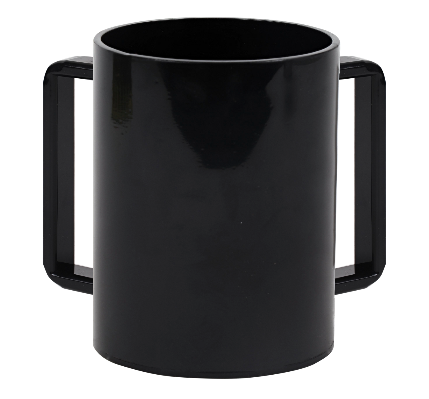 Acrylic Washing Cup Black W Black Handles 5"