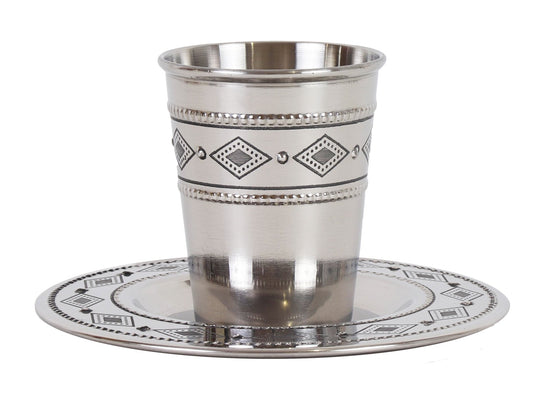 Stainless Steed Kiddush Cup Set ( 140 ml 4.7 oz)