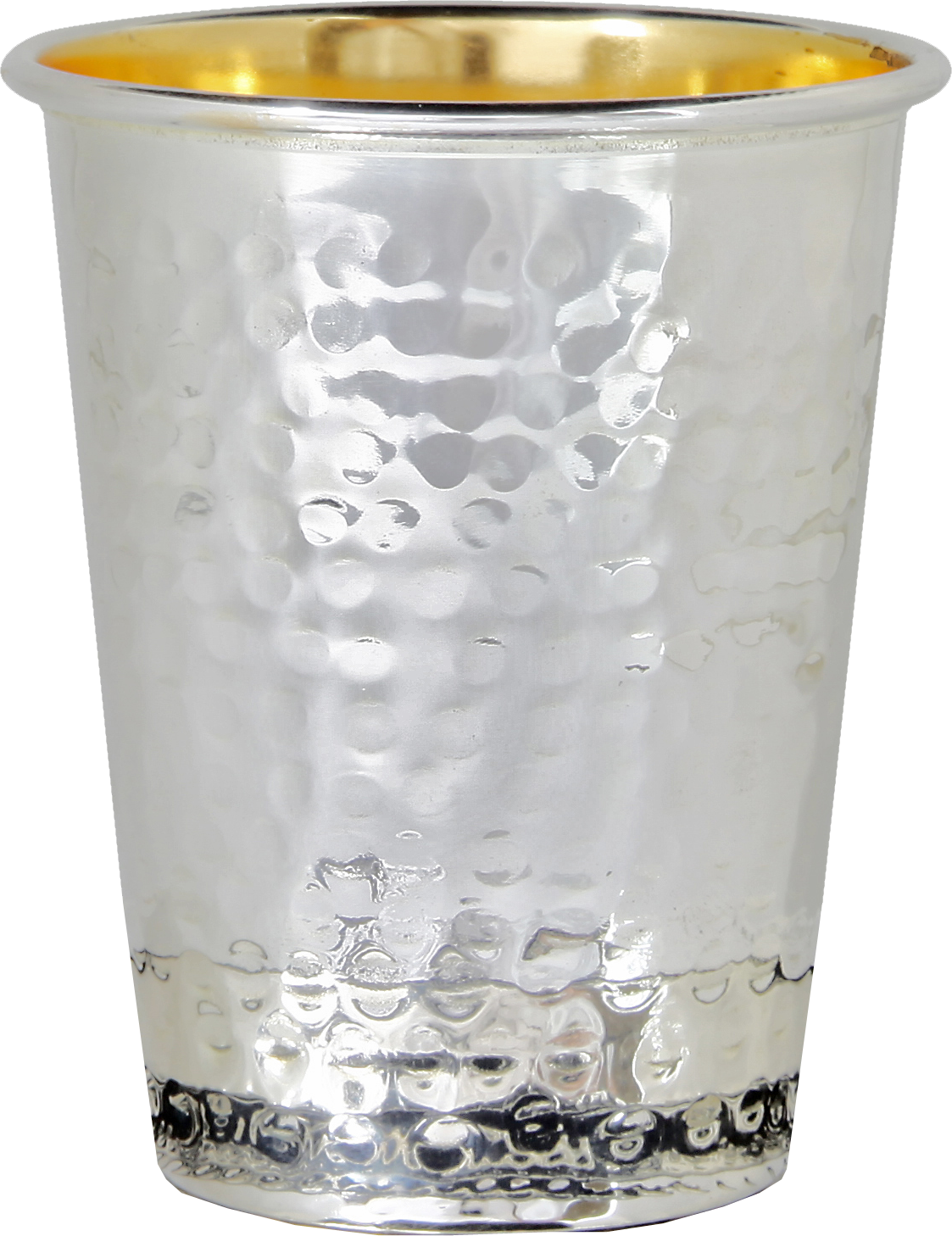 Kiddush Cup Hammered Design 925 Sterling Silver Coated 3" ( 140 ml 4.7 oz)