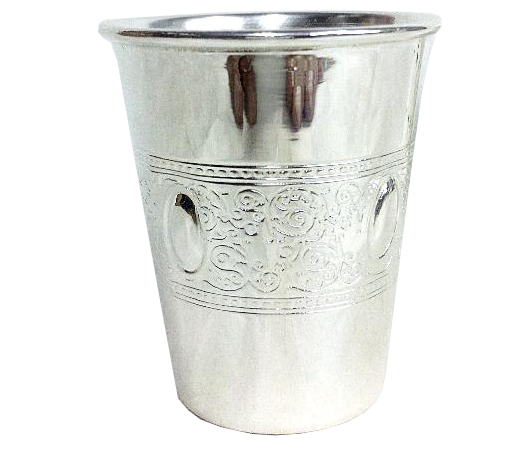 Small Kiddush Cup Oval Belt 925 sc 2.5" (3.04 oz 90 ml)
