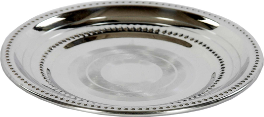 Stainless Steel Plate Beaded Design 5"