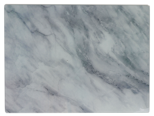 Glass Cutting Board Marble Design Small 12x8" (8 pp)