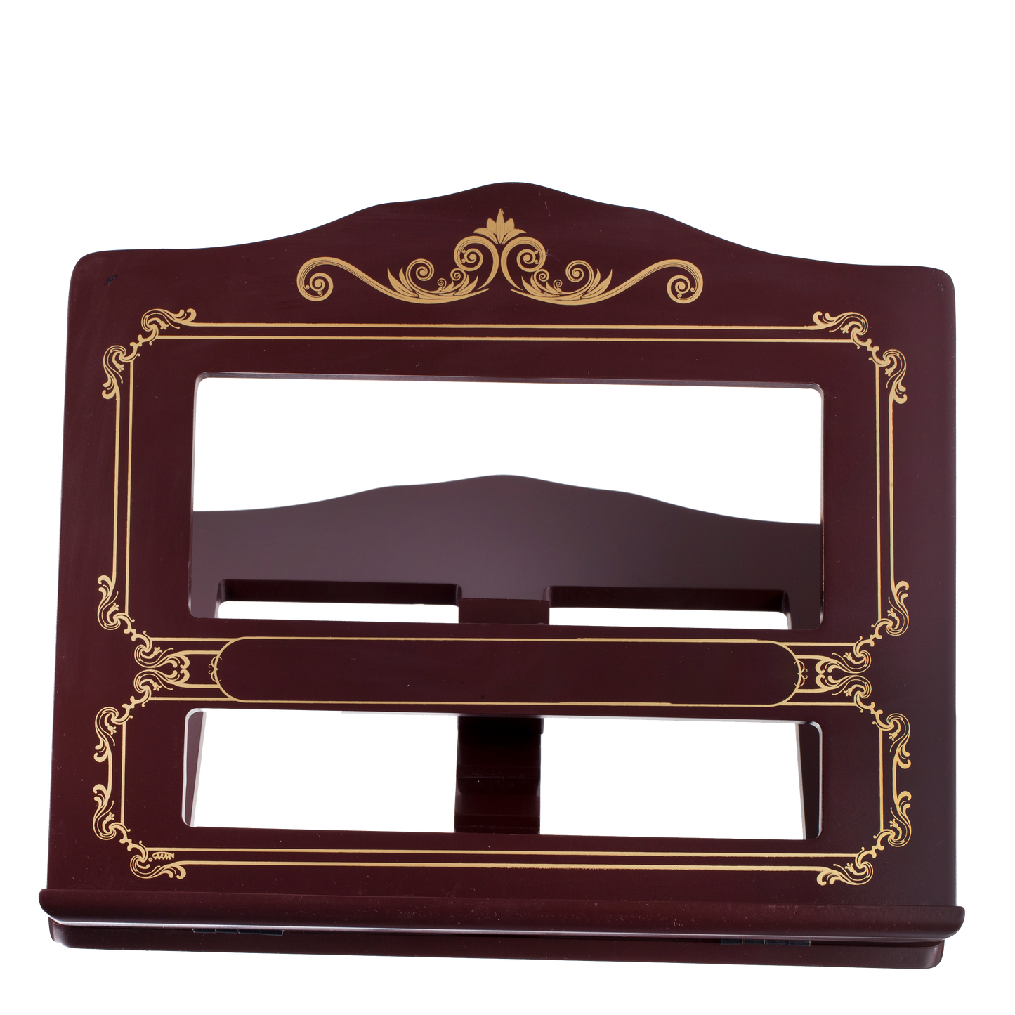 Wooden Book Stand With Gold Design 13.5 x11.5 "