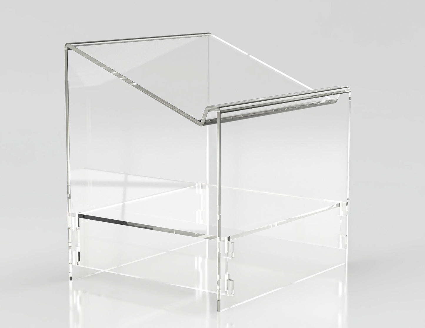 Acrylic Table Top Shtender With Shelf "14 H X" 12 W