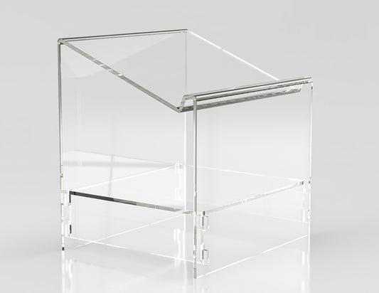 Acrylic Table Top Shtender With Shelf "14 H X" 12 W