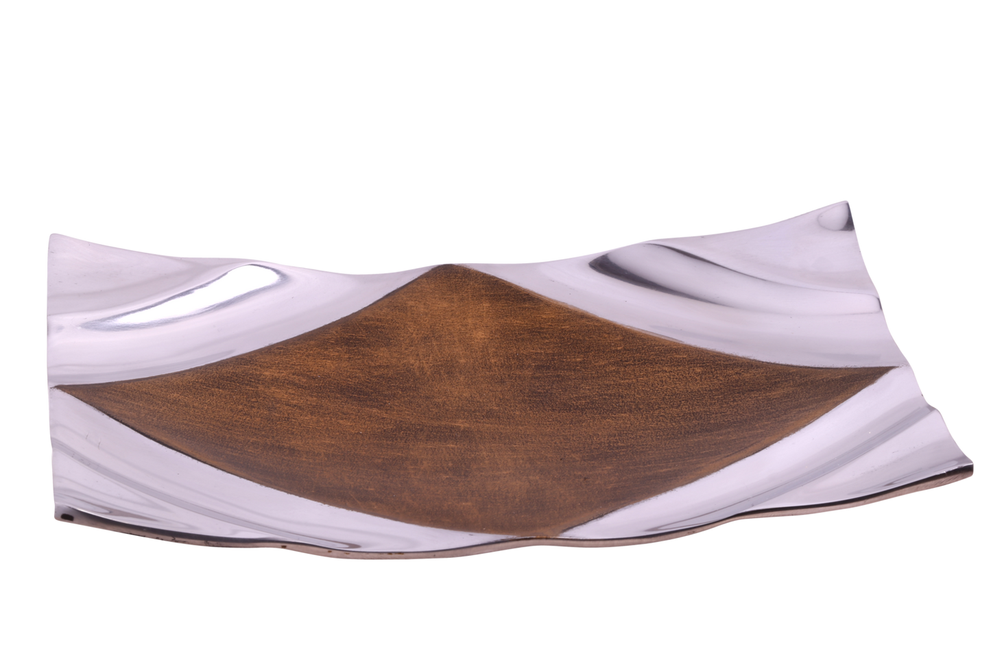 Aluminum Dish with gold 12.5x8 "