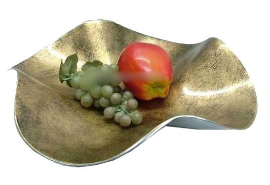 Aluminum Fruit Dish with gold 13x13 "