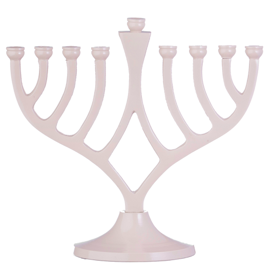 Classic Candle Menorah Ivory 7"