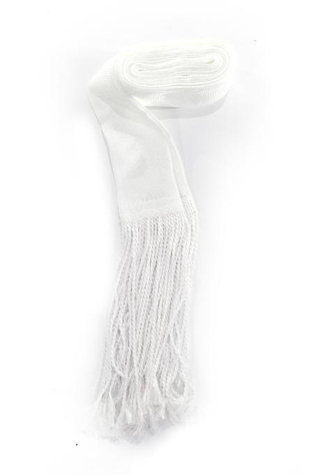 White Silk Gartel Hand Made 13 ft # 18