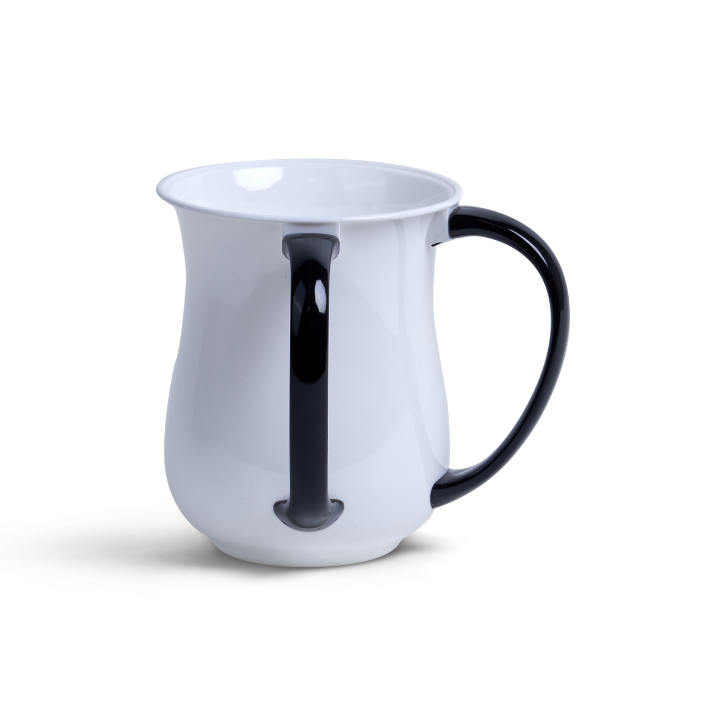 Acrylic Wash Cup Pearl With Black Handles 5"