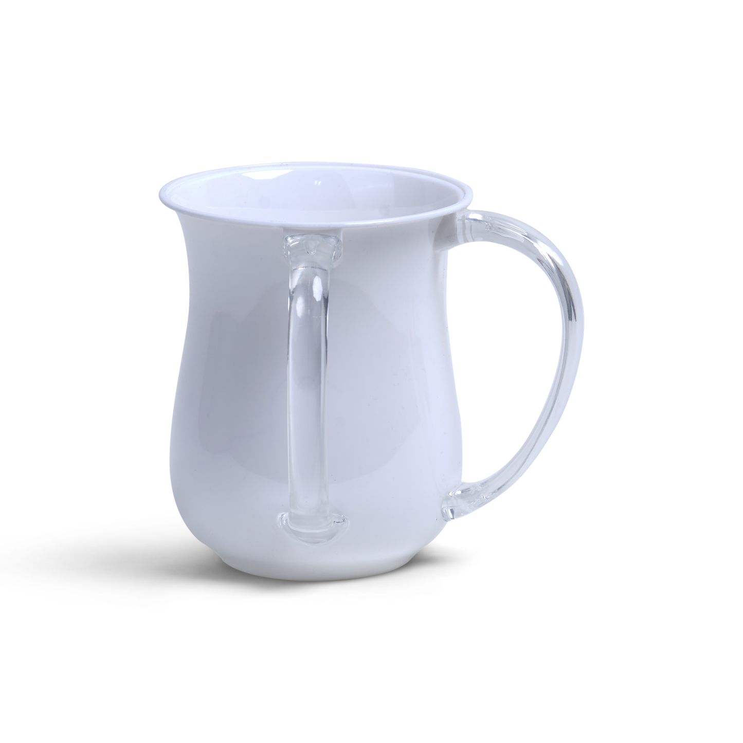 Acrylic Wash Cup Pearl With Clear Handles 5" (6 pc)