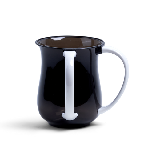 Acrylic Wash Cup black With Pearl Handles 5" (6 pc)