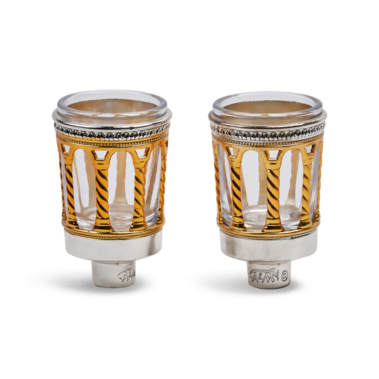Neronim Holders Royal Palace Design  Gold & Silver Plated 3" (12 per display box)