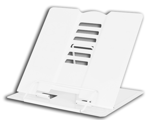 Mini Metal Book Stand White 8.25 x7.5"