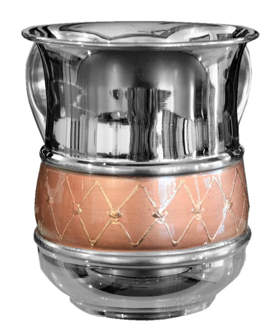 Stainless Steel Wash Cup - Rose Gold Diamonds