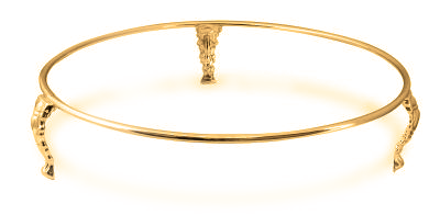 Gold Plated Passover Plate Holder On Legs 13 " Wide X 3" Tall 6 per case