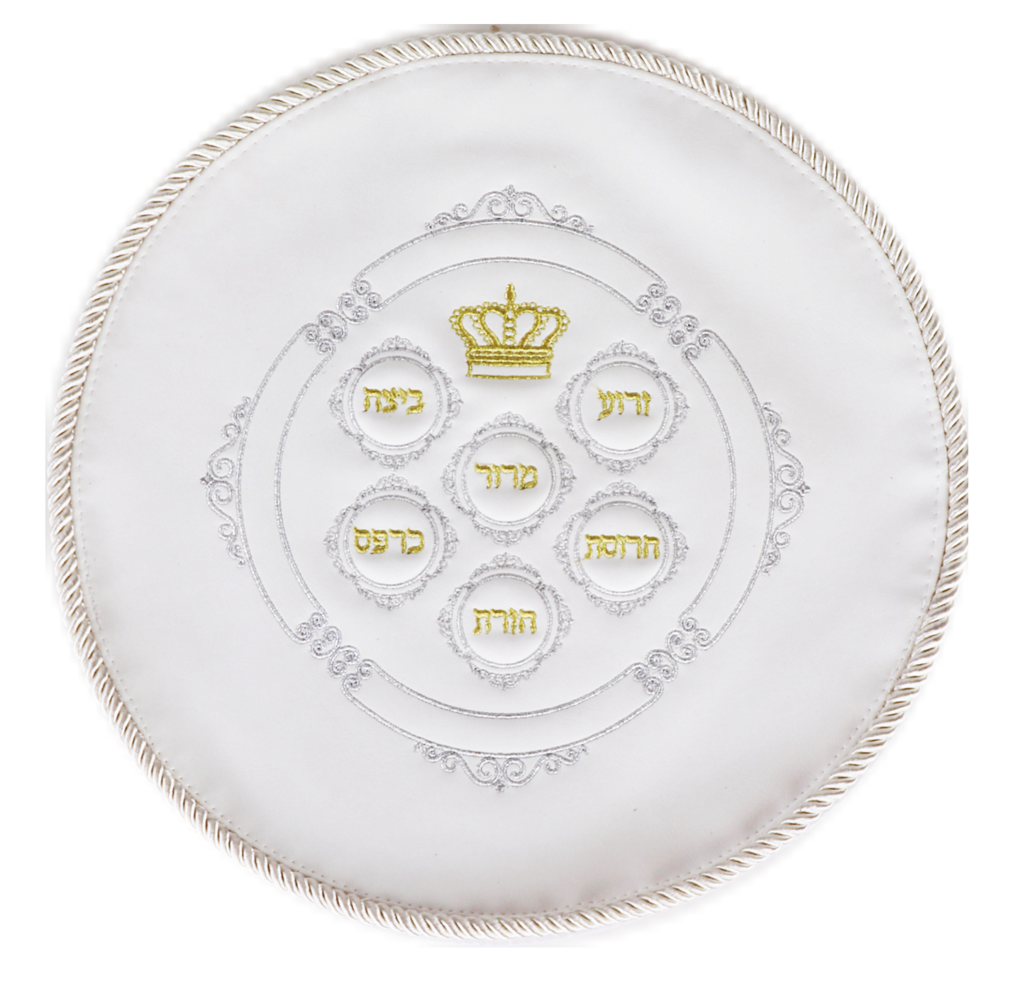 Leather Matzoh Cover - 13" - 1 Pocket - with hard plastic cover