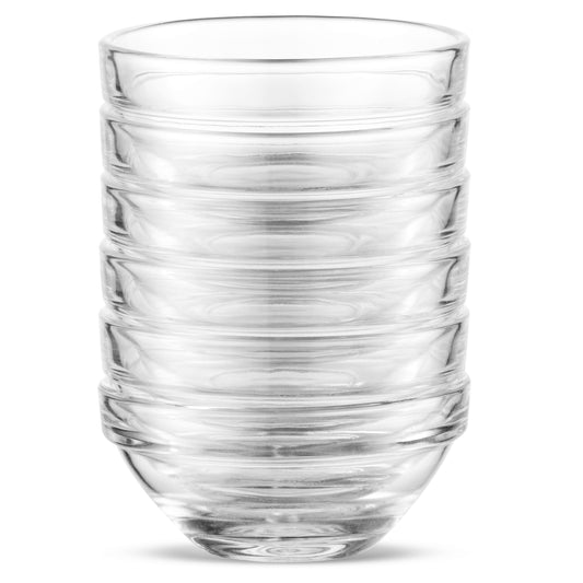 6 Glass Seder Plate Liners 3"