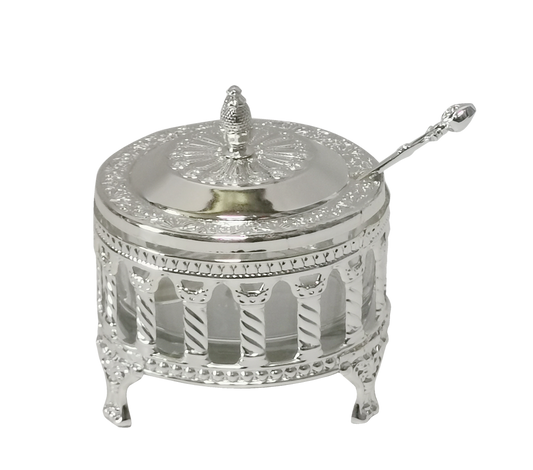 Silver Plated Honey Dish Royal palace design