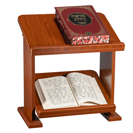 Mahogany Table Top Shtender 15"H - 2 Levels - 15.75" up - 13.25" down - Assembled