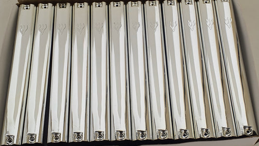 Case Of 24 silver Plastic Mezuzah Covers- with Shin 20 Cm