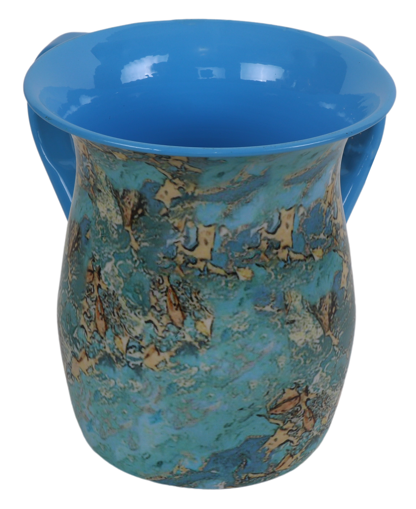 Blue and Beige Marble Washing Cup