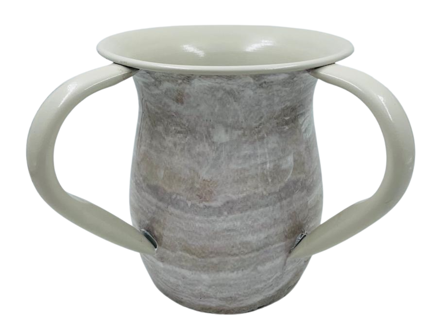 Washing Cup Beige Marble