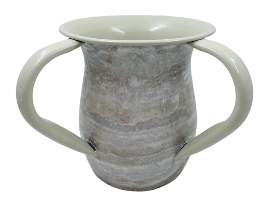 Washing Cup Beige Marble
