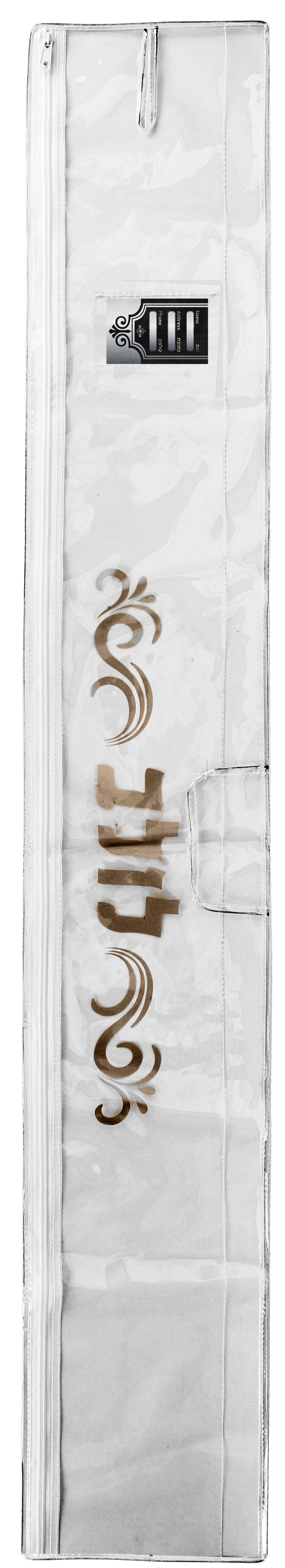 Clear Plastic Lulav Holder Gold Design  47" w x 7.5 h