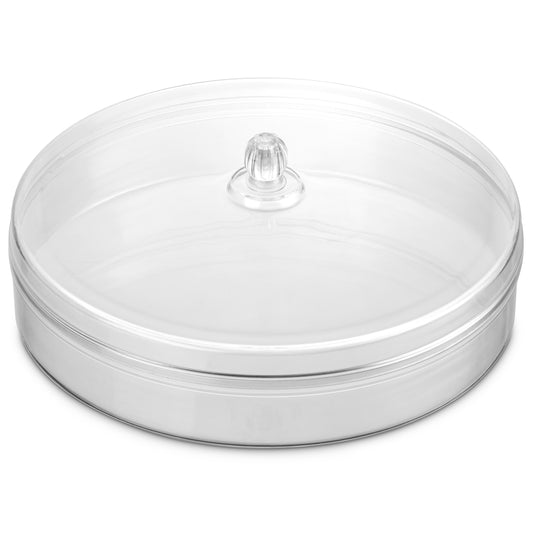 Matzah Holder Round Acrylic - Clear 12" {61014-C}