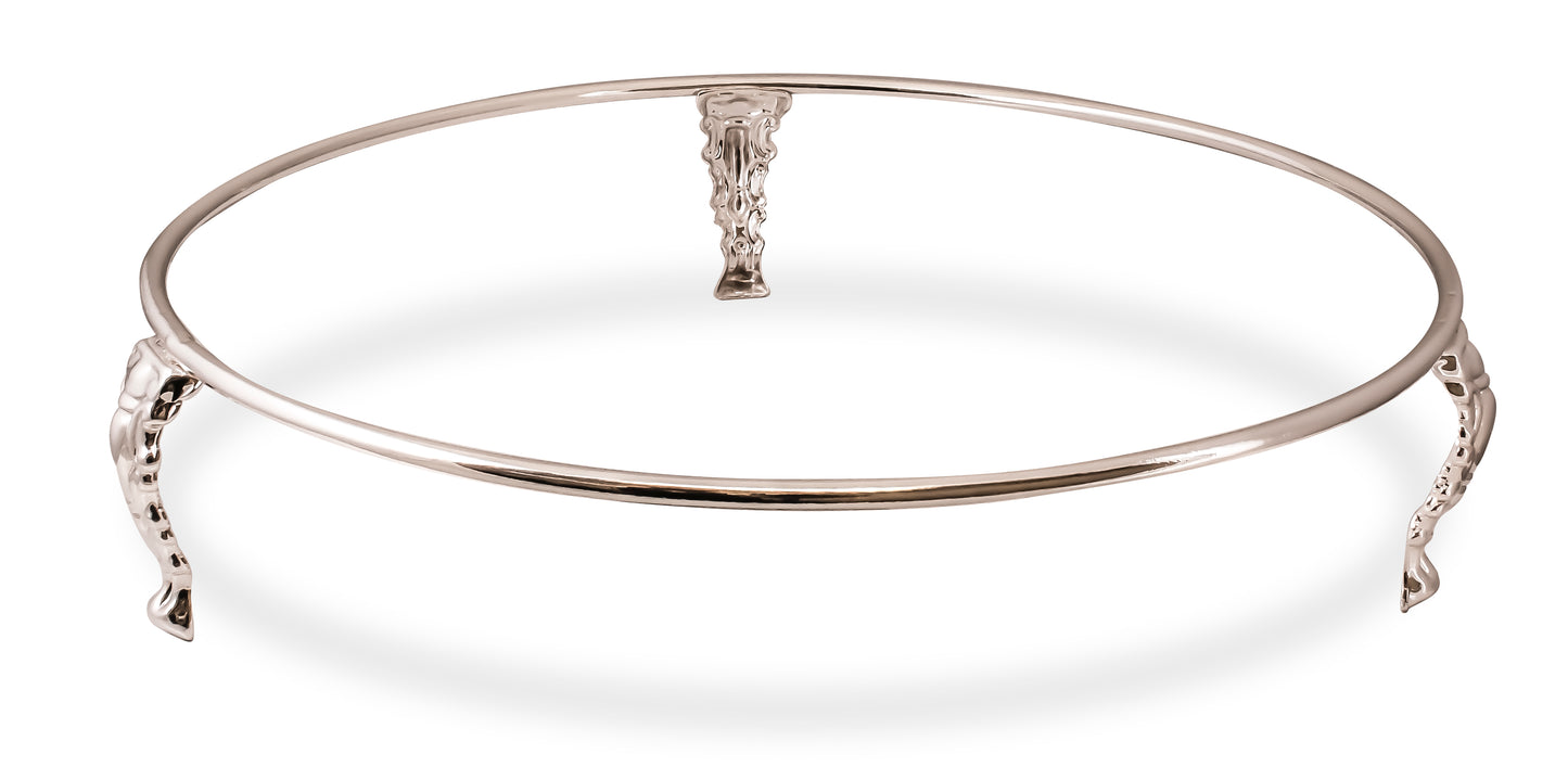 Passover Plate Holder On Legs Silver Plated 13 " Wide X 3" Tall 6 per case
