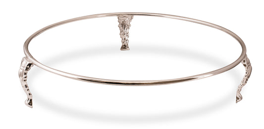 Passover Plate Holder On Legs Silver Plated 13 " Wide X 3" Tall 6 per case