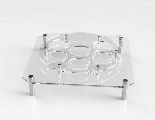 Acrylic Karah With Silver Standoffs 16X16" X4.5"H