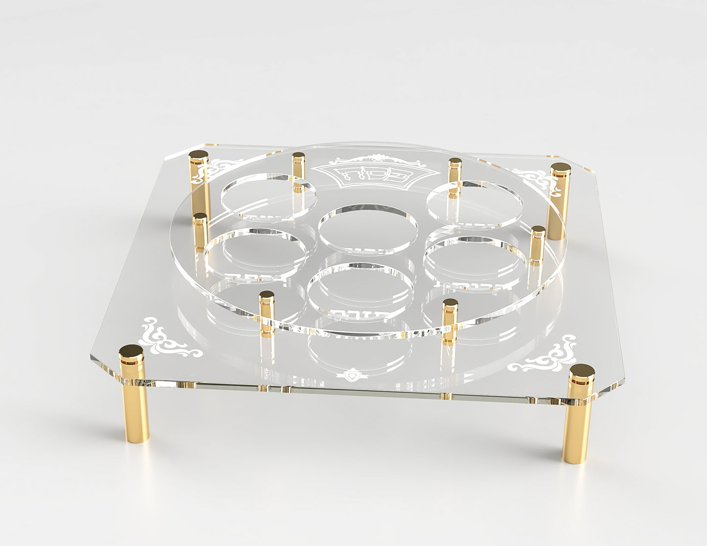 Acrylic Karah Engraved With Gold Standoff 16X16" X4.5"H
