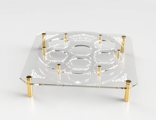 Acrylic Karah Engraved With Gold Standoff 16X16" X4.5"H