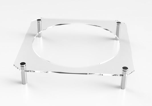 Acrylic Seder Plate Stand Silver Standoffs 16X16" X3"