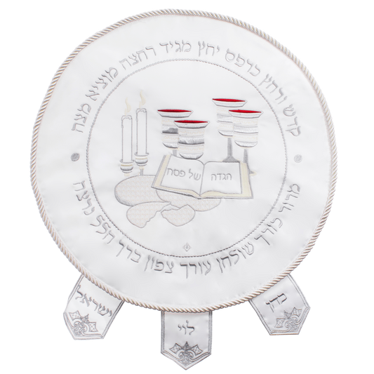 Round Matzah Cover 17.5" With Hard Plastic
