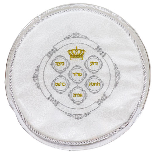Matzah Cover Brocade  with Hard Plastic 13"