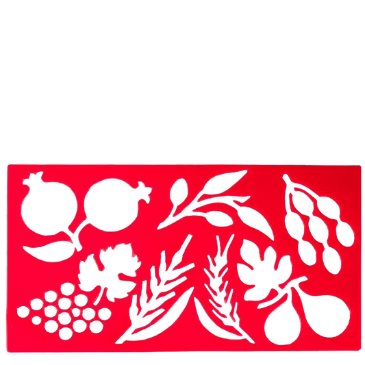 7 Spices Alphabet Stencil Small - Red 4.5 X 8"