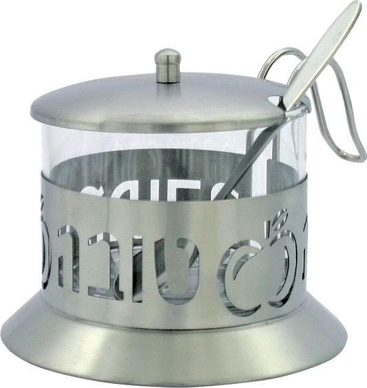 Stainless Steel Honey Dish, Laser Cut- Apple 8Cm / 3.1