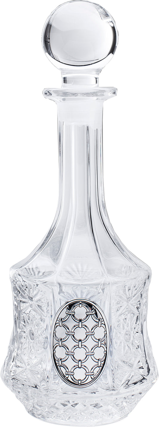 Round Crystal L'chaim Bottle - with Silver