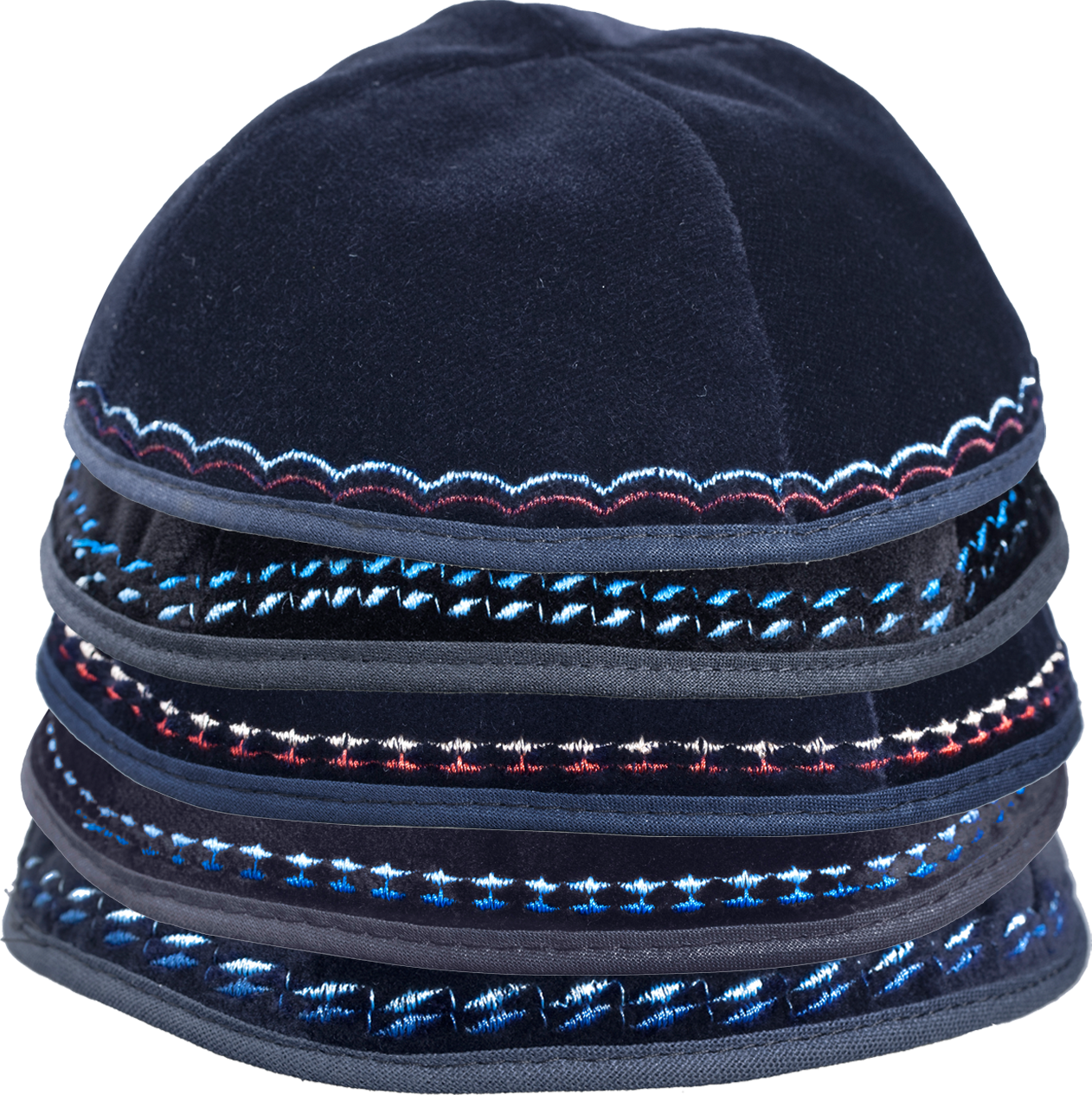 Assorted Children Yarmulkes Painted , Embroidered ,Laced