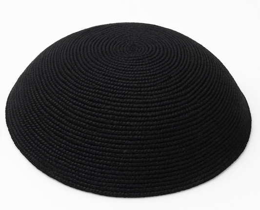 DMC Black Kippah 22 CM