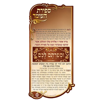 Sefirat HaOmer Magnet perforated 3.34x8 "