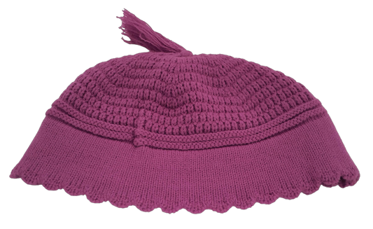 Yerushalmi Kippah Purple Medium