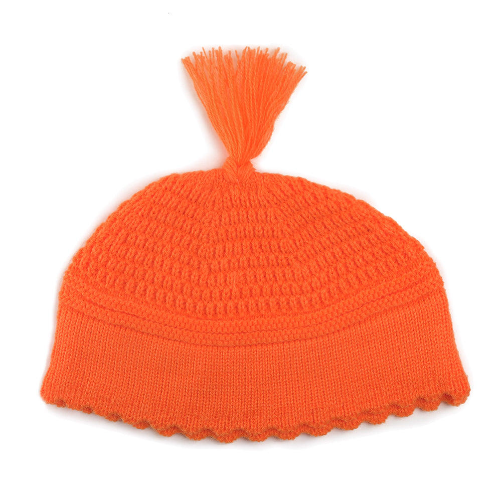 Yerushalmi Kippah Orange Medium