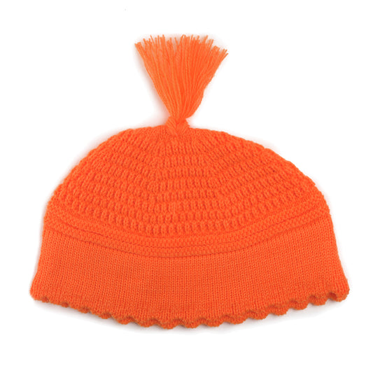 Yerushalmi Kippah Orange Medium